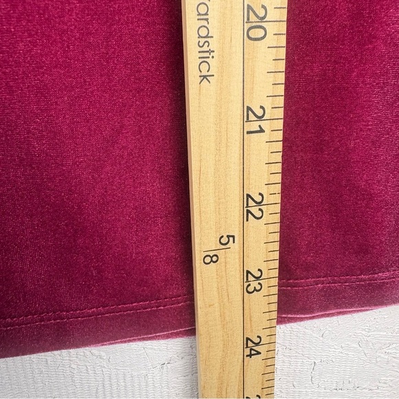 LOFT Women's Fuchsia Velvet Blouse NWOT Long Balloon Sleeves Barbiecore Small - Picture 8 of 9